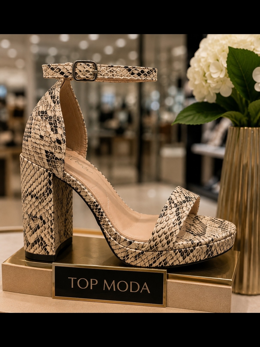 Top Moda Snakeskin Platform Heels – Women’s Size 5 – New in Box